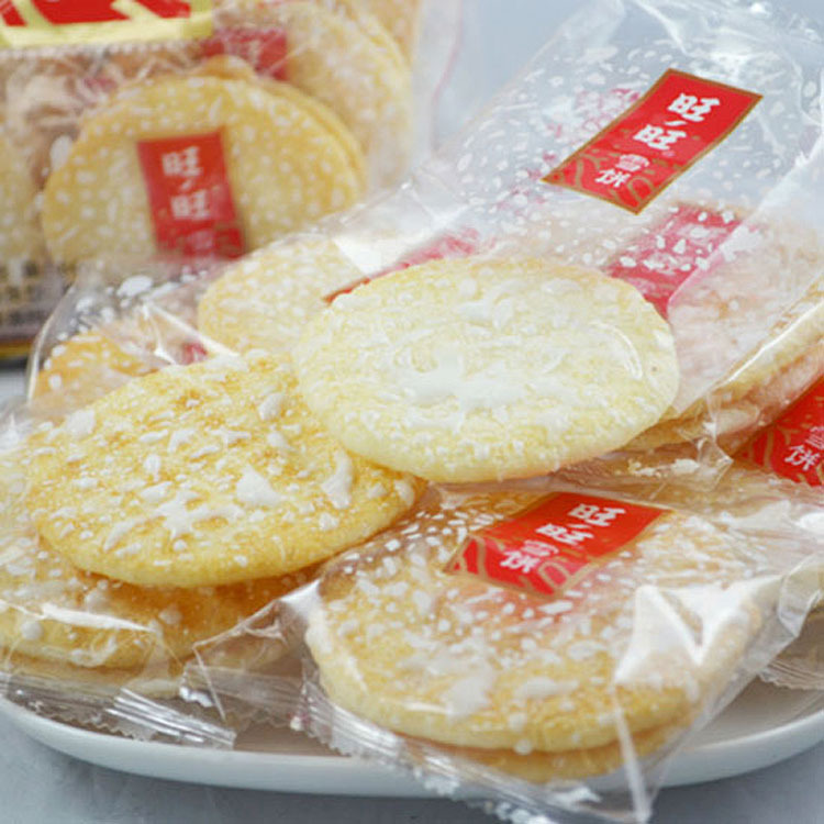 新品米多奇雪饼1000g休闲米饼早餐膨化焙烤型饼干零食品.